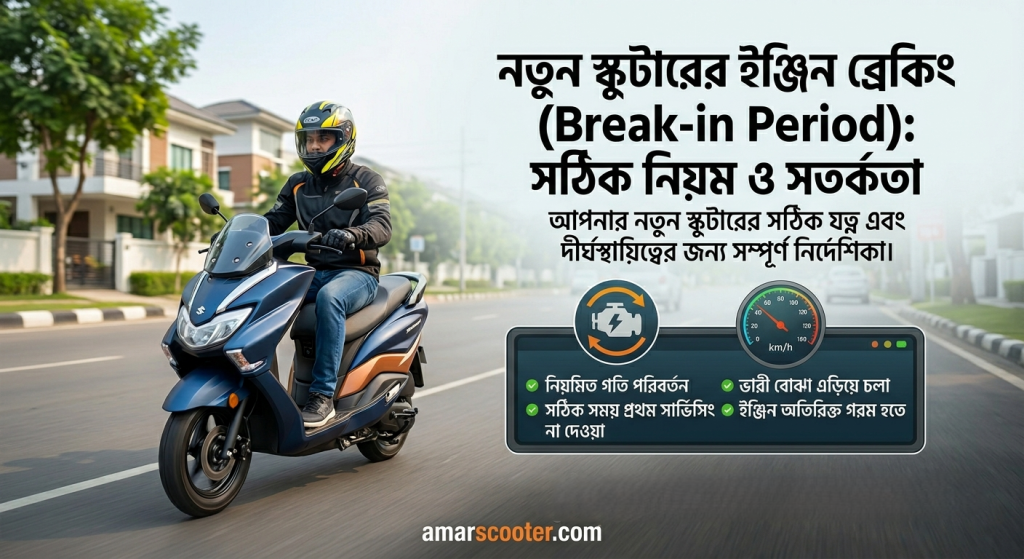 নতুন স্কুটারের ইঞ্জিন ব্রেকিং (Break-in Period): সঠিক নিয়ম ও সতর্কতা break in period