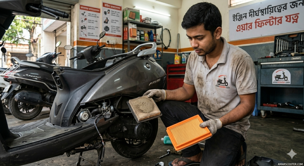 এয়ার ফিল্টার পরিষ্কার ও পরিবর্তন