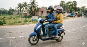 পিছনের আরোহী (pillion) নিয়ে রাইডিং
