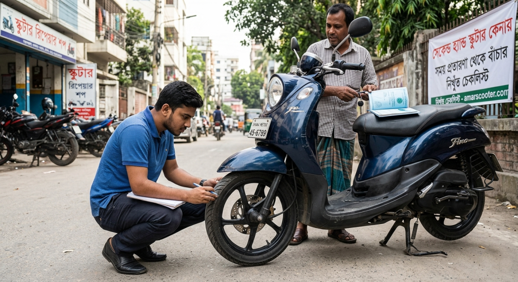 সেকেন্ড হ্যান্ড স্কুটার কেনার সময় প্রতারণা থেকে বাঁচার নিখুঁত চেকলিস্ট। সেকেন্ড হ্যান্ড স্কুটার কেনার সময় প্রতারণা থেকে বাঁচার নিখুঁত চেকলিস্ট।