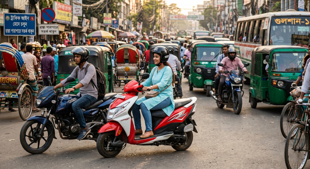 স্কুটার বনাম বাইক: ঢাকা শহরের ট্রাফিকে আপনার জন্য কোনটি বেশি আরামদায়ক? স্কুটার বনাম বাইক ঢাকা শহরের ট্রাফিকে আপনার জন্য কোনটি বেশি আরাম