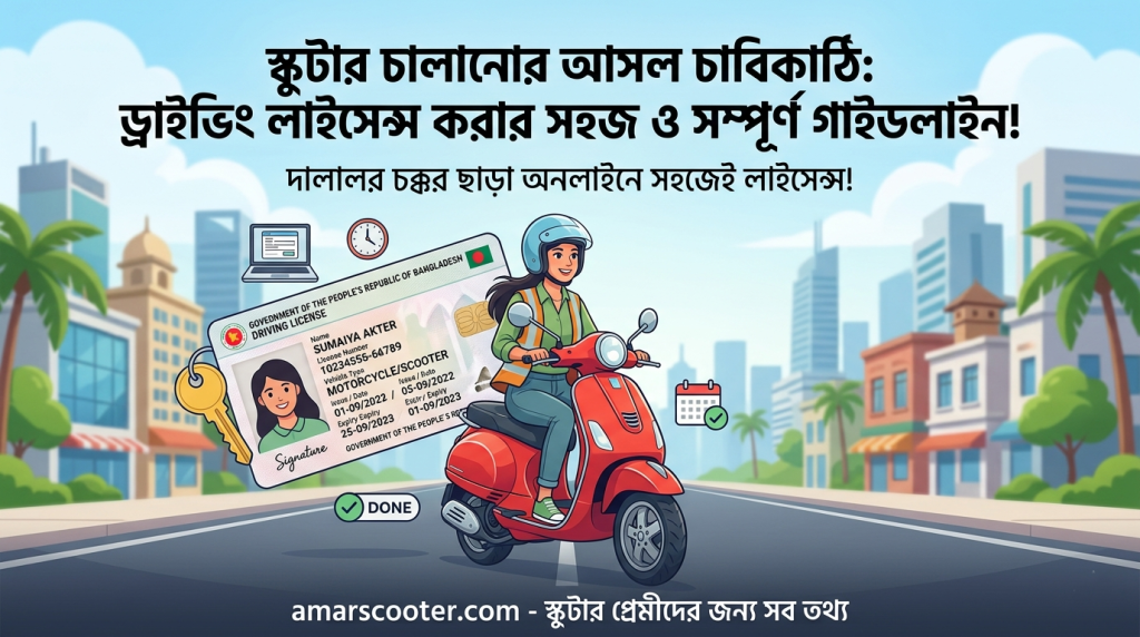 ড্রাইভিং লাইসেন্স করার সহজ ও সম্পূর্ণ গাইডলাইন amarscooter.com