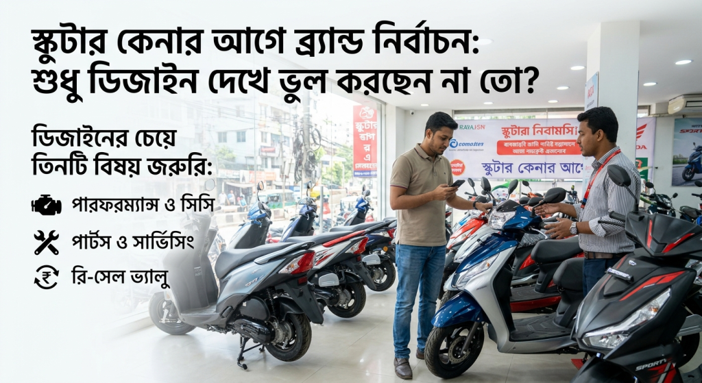 স্কুটার কেনার আগে ব্র্যান্ড নির্বাচন: শুধু ডিজাইন দেখে ভুল করছেন না তো? স্কুটার কেনার আগে ব্র্যান্ড নির্বাচন amarscooter